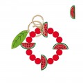 Fruits Beads Wristlet Keyring