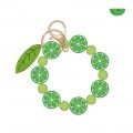 Fruits Beads Wristlet Keyring