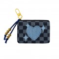 Denim coin purse keyring