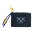 Denim coin purse keyring