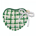 Pearl Bow Tweed Coin Purse