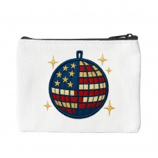 USA Disco Ball Embroidery coin purse