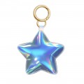 Iridescent PU bag charm