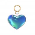 Iridescent PU bag charm