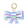 Iridescent PU bag charm
