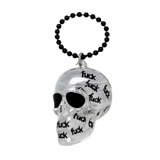 Skull with words liquid bag charm