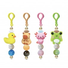 Silicone character w/ bling keyring