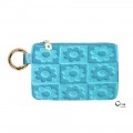 Embossed Terry Coin Purse Keyring
