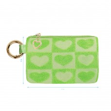 Embossed Terry Coin Purse Keyring