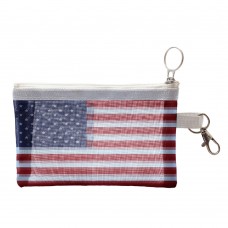 USA Sheer Mesh Coin Purse Keyring