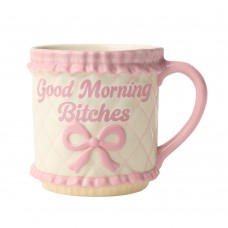 Good Morning Bitches Mug - Ruffle with Bow style