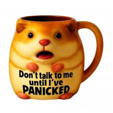 Panicked hamster mug