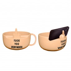 Phone Holder Soup Mug - Boobs